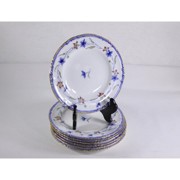 Vintage SET of 7 Royal Crown Derby cake plates, salad plates 1921 - 1940 white - Picture 5 of 10